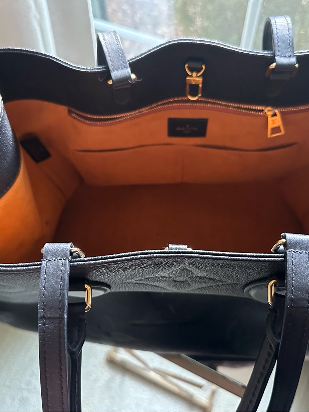 Louis Vuitton Black Embossed Monogram Tote - Picture 11 of 11